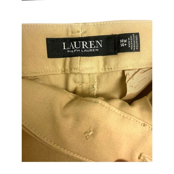 Ralph Lauren Stretch Twill Bermuda Shorts | Plus Size 14W Khaki Tan NWT $90 - Picture 9 of 9